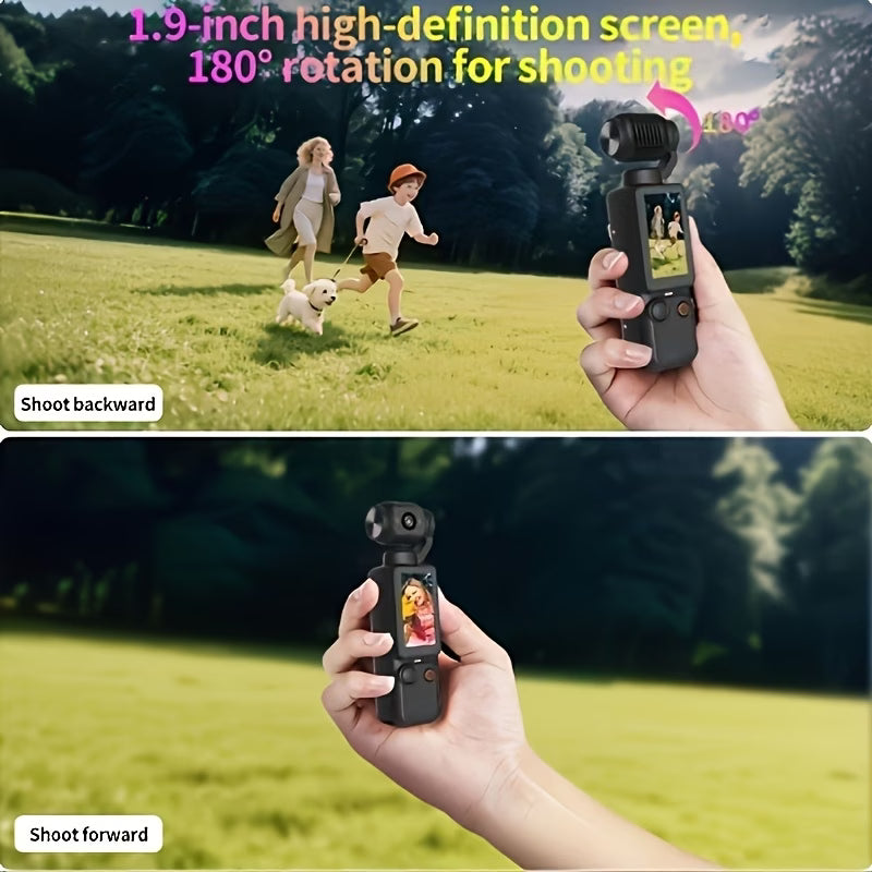 66MP Pocket Gimbal Camera — 3-Axis Stabilization + Free 32GB Card