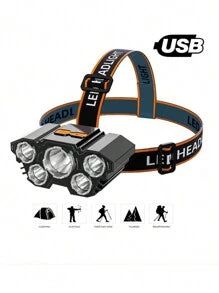 Elvior 5-LED Tactical Headlamp — 4-Mode Hands-Free Lighting