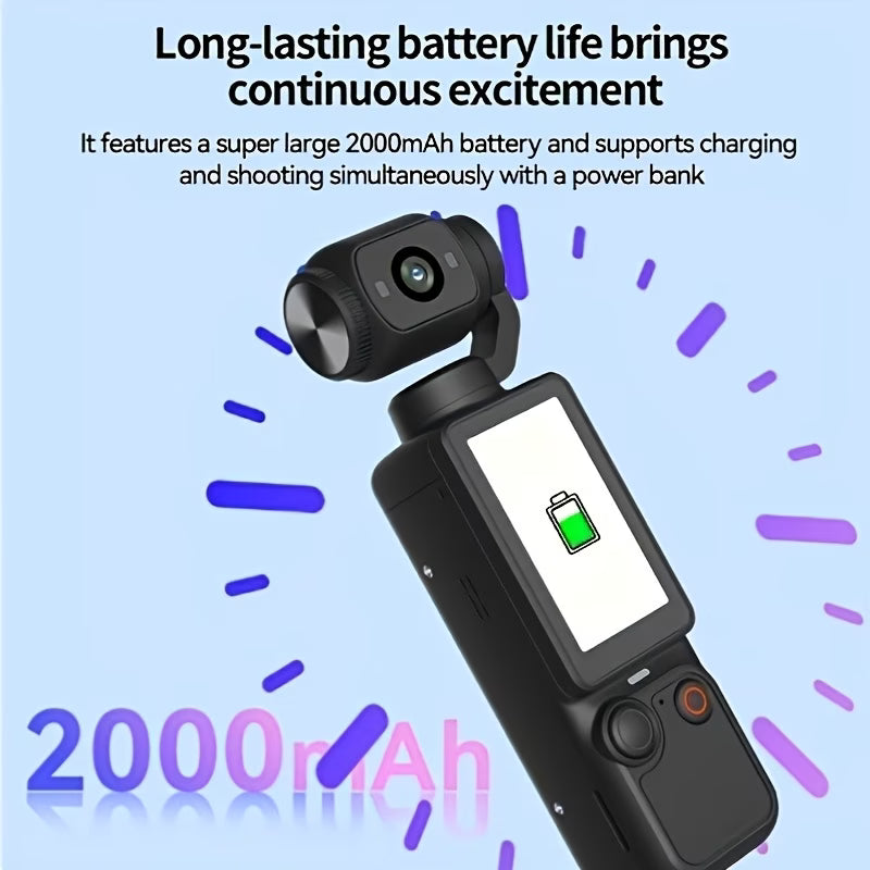 66MP Pocket Gimbal Camera — 3-Axis Stabilization + Free 32GB Card