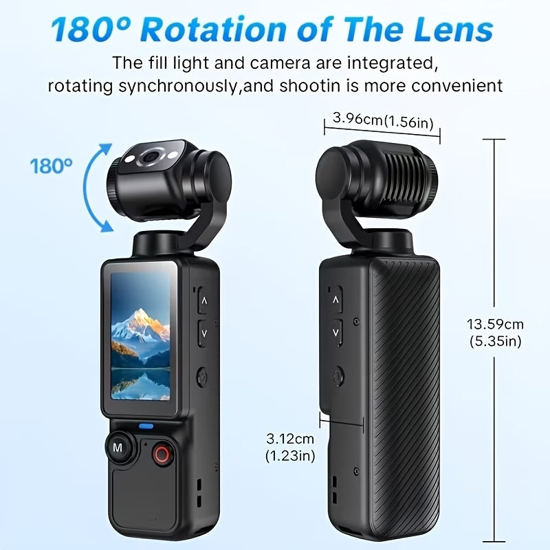 66MP Pocket Gimbal Camera — 3-Axis Stabilization + Free 32GB Card